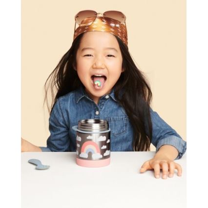 Skip Hop - Thermo ruokasäiliö lusikalla/haarukalla SPARK STYLE 325 ml sateenkaari