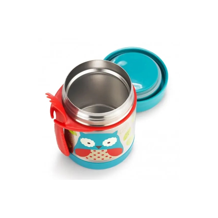 Skip Hop - Thermo-ruokasäiliö lusikalla/haarukalla ZOO 325 ml pöllö