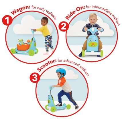 Skip Hop - Työntöpyörä 3in1 ZOO koira 3xAAA