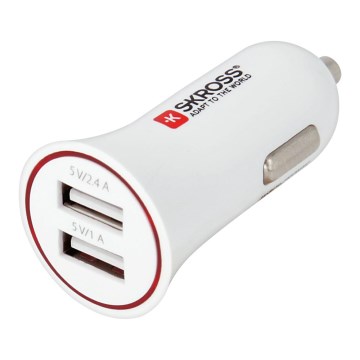 SKROSS - Autolaturi 2xUSB/3400mA/12-24V/5V