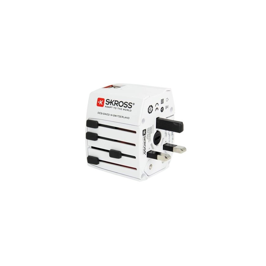 MUV-matkasovitin AC-USB, USB A+C, 15W
