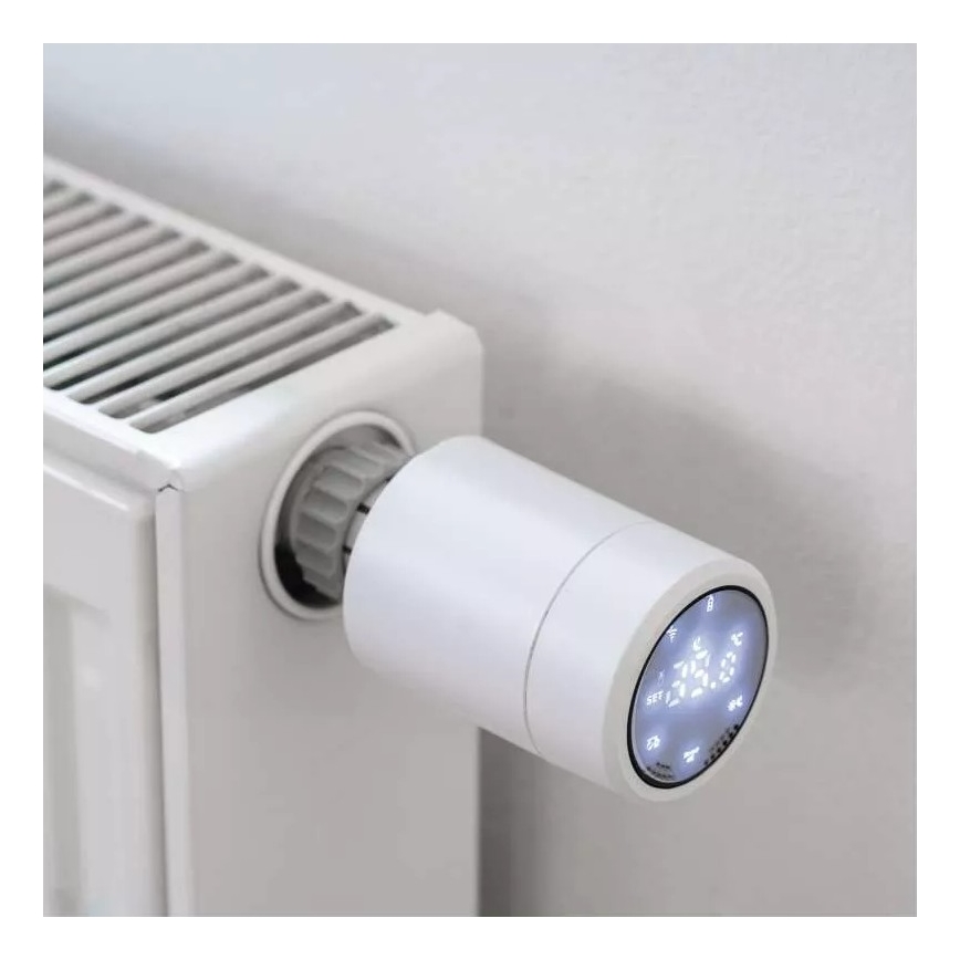 Smart termostaatinpää LCD-näytöllä GoSmart M30x1,5 2xAA/1,5V Tuya