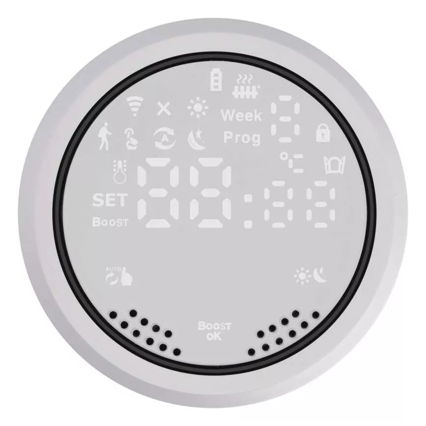 Smart termostaatinpää LCD-näytöllä GoSmart M30x1,5 2xAA/1,5V Tuya