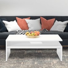 Sohvapöytä 42x110 cm valkoinen