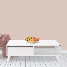 Sohvapöytä 42x110 cm valkoinen