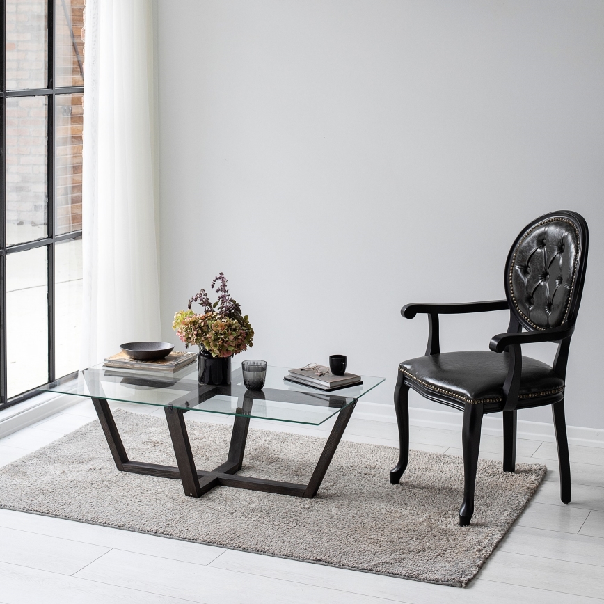 Sohvapöytä AMALFI 35x105 cm mänty/läpinäkyvä