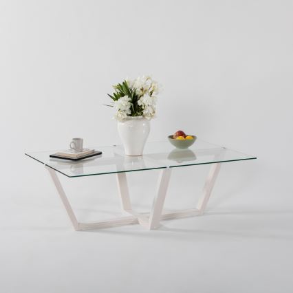 Sohvapöytä AMALFI 35x105 cm mänty/läpinäkyvä