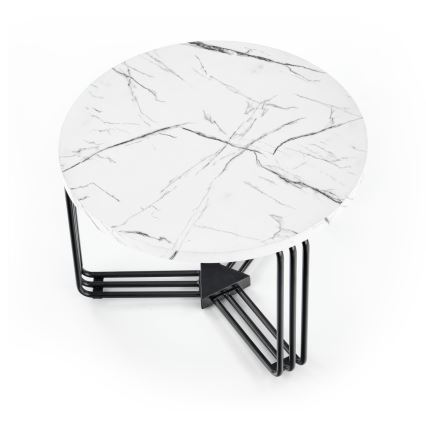 Sohvapöytä ANTICA 41x55 cm musta/marmorinen sisustus