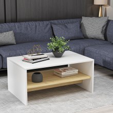 Sohvapöytä APOLLON 47x90 cm beige/valkoinen