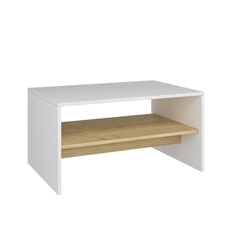 Sohvapöytä APOLLON 47x90 cm beige/valkoinen