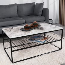 Sohvapöytä ASUDE 43x95 cm musta/valkoinen