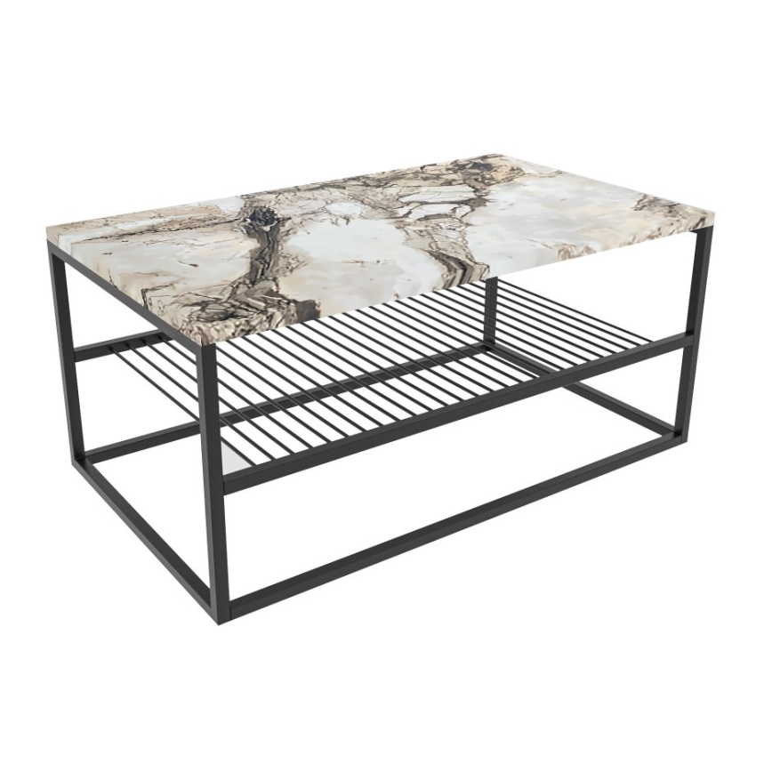 Sohvapöytä ASUDE 43x95 cm musta/valkoinen