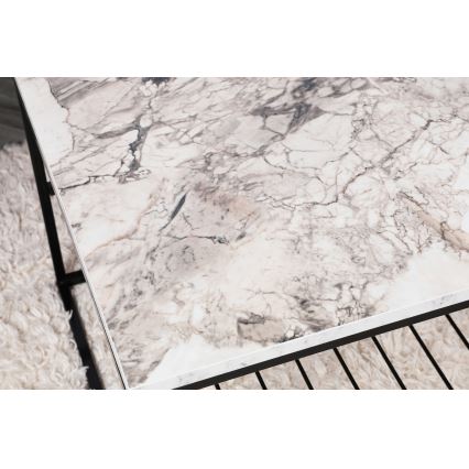 Sohvapöytä ASUDE 43x95 cm musta/valkoinen