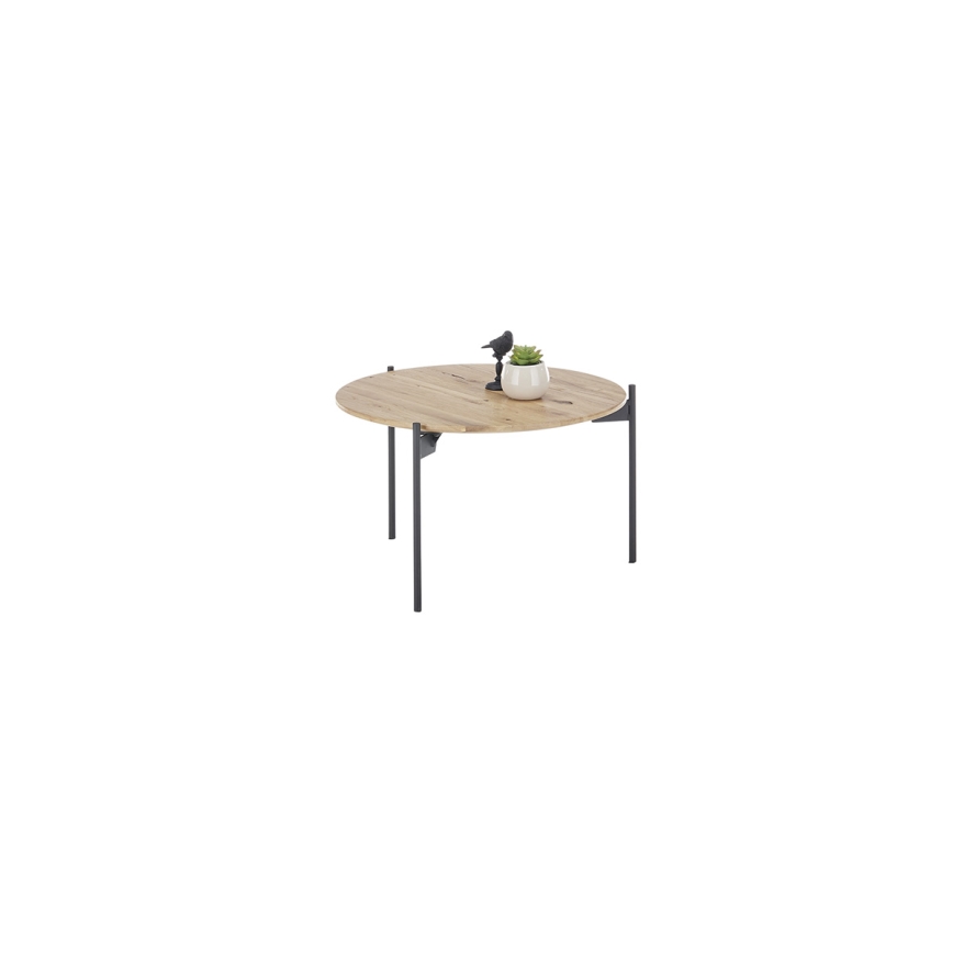 Sohvapöytä AURA Ø 55 cm tammi/antrasiitti