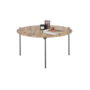 Sohvapöytä AURA, Ø 74 cm, tammi/antrasiitti