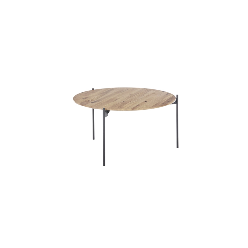 Sohvapöytä AURA, Ø 74 cm, tammi/antrasiitti