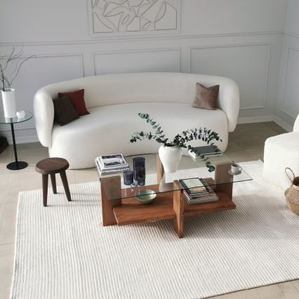 Sohvapöytä BABYLON 40x105 cm ruskea/läpinäkyvä