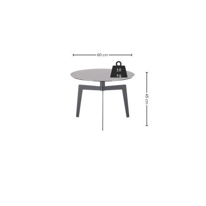 Sohvapöytä BALANCE Ø 60 cm harmaa/antrasiitti