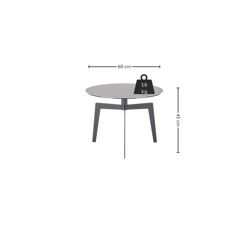 Sohvapöytä BALANCE Ø 60 cm harmaa/antrasiitti
