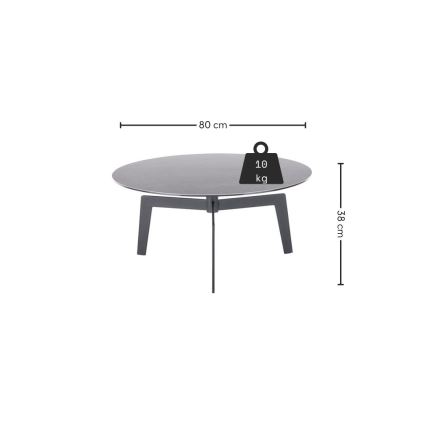 Sohvapöytä BALANCE Ø 80 cm, harmaa/antrasiitti