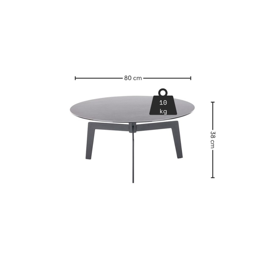 Sohvapöytä BALANCE Ø 80 cm, harmaa/antrasiitti