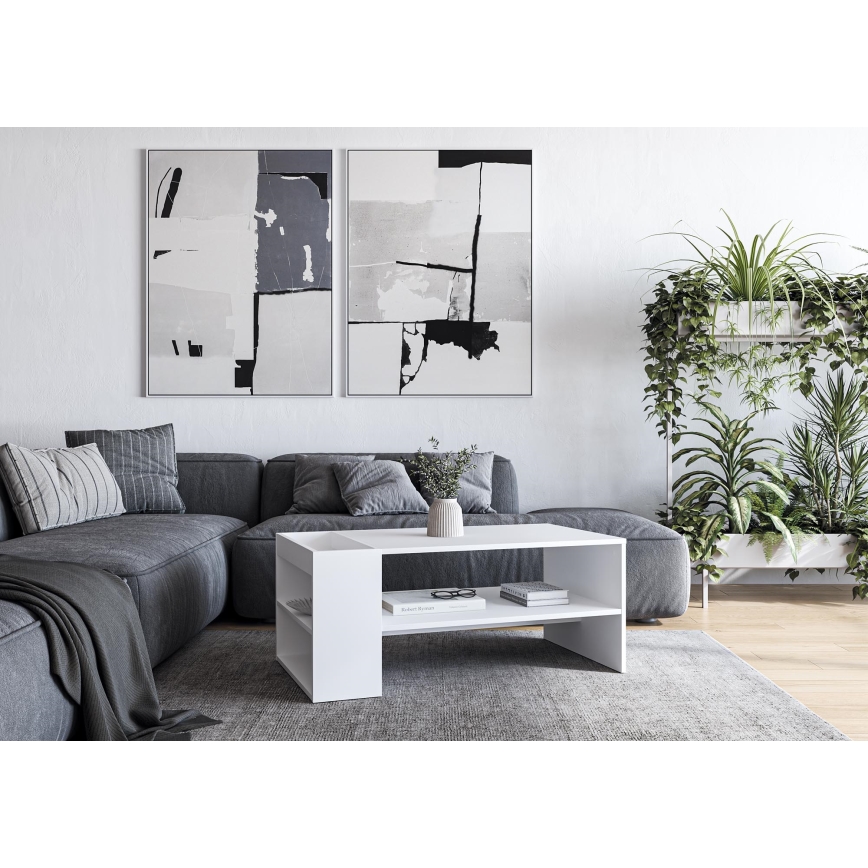 Sohvapöytä BELA 100 x 42 cm, valkoinen