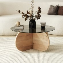 Sohvapöytä BUBBLE 35x75 cm ruskea/musta