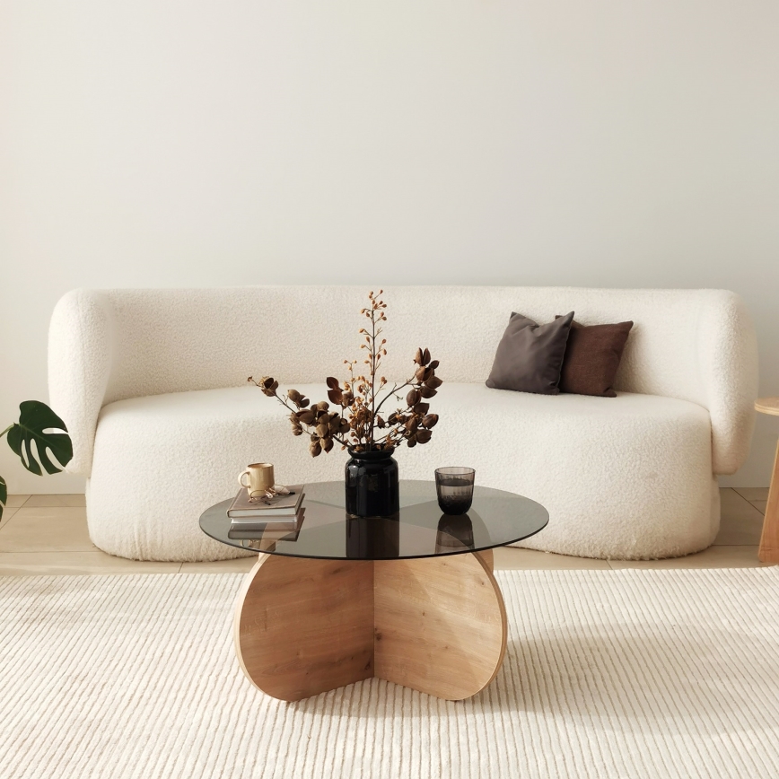 Sohvapöytä BUBBLE 35x75 cm ruskea/musta