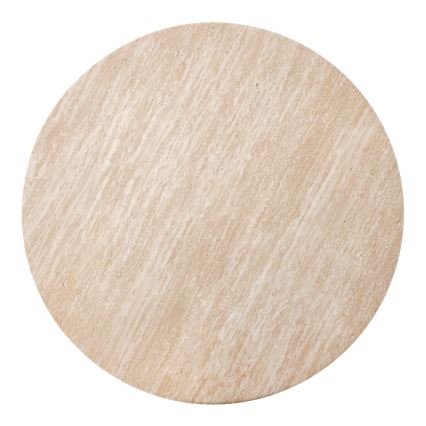 Sohvapöytä CALDO, halkaisija 80 cm, ruskea/beige