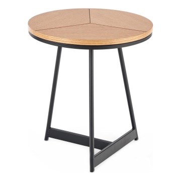 Sohvapöytä CARIDA 49x45 cm musta/tammi