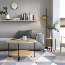 Sohvapöytä CORRO 45x80 cm beige/musta