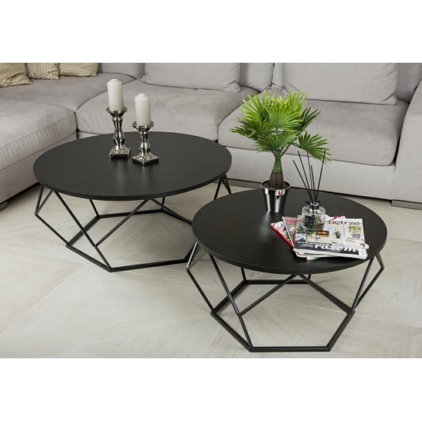 Sohvapöytä DIAMOND 40x70 cm musta