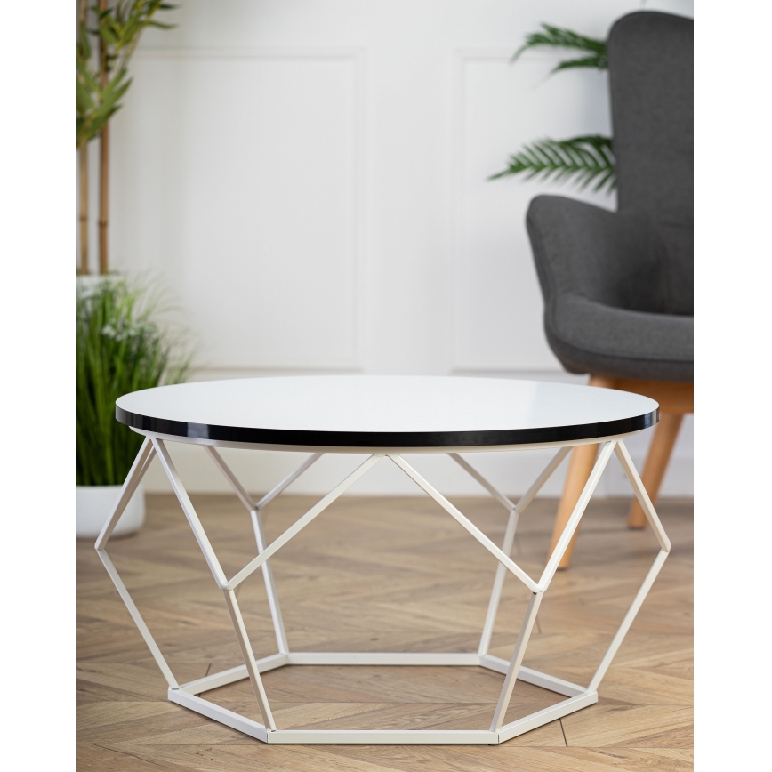 Sohvapöytä DIAMOND 40x70 cm musta/valkoinen