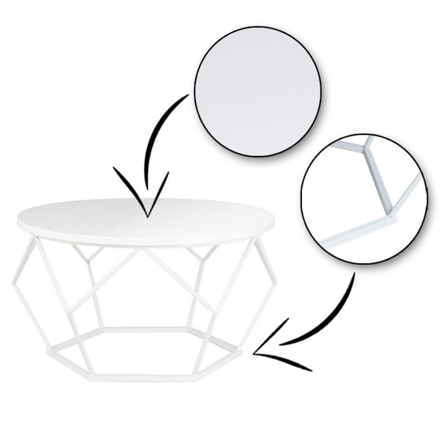 Sohvapöytä DIAMOND 40x70 cm valkoinen