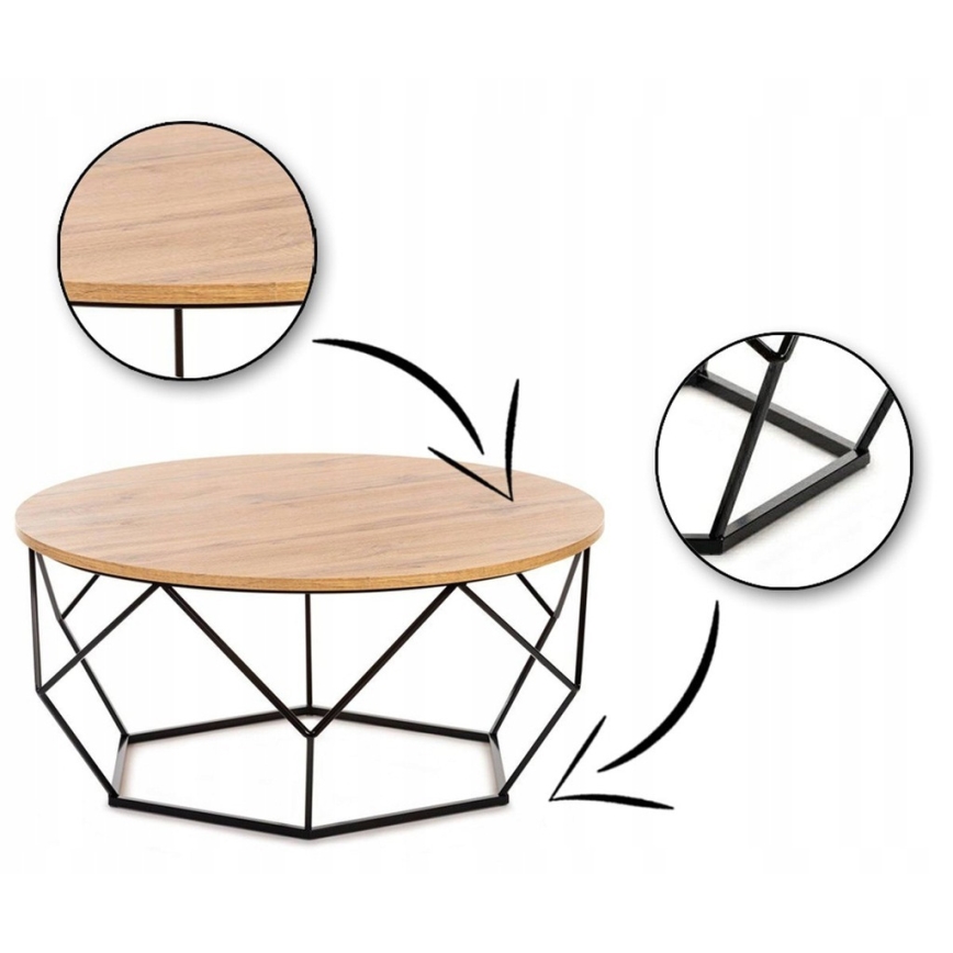 Sohvapöytä DIAMOND 40x90 cm musta/ruskea