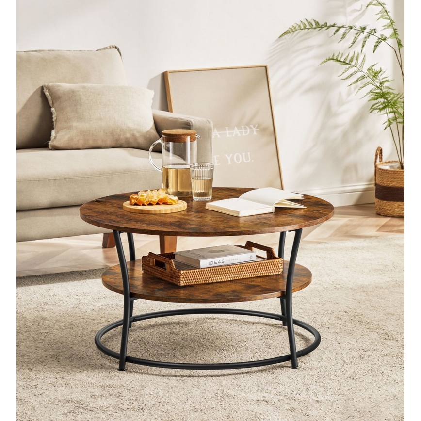 Sohvapöytä ELDUR, ruskea/musta