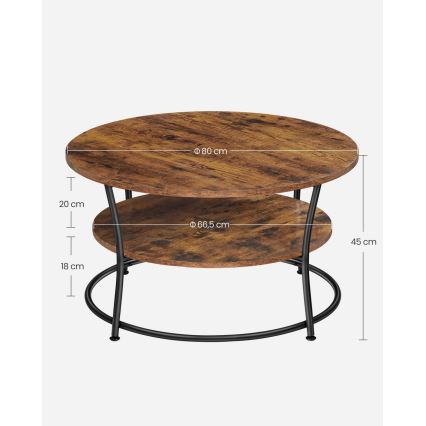 Sohvapöytä ELDUR, ruskea/musta