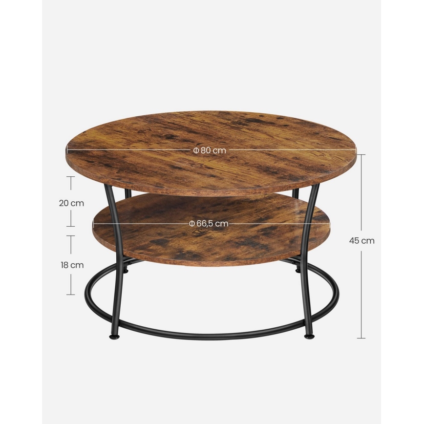 Sohvapöytä ELDUR, ruskea/musta