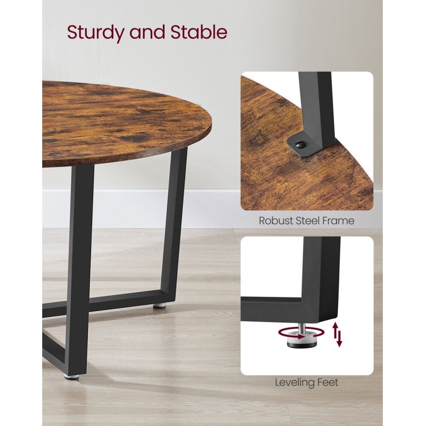 Sohvapöytä ELDUR ruskea/musta