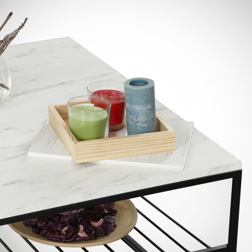 Sohvapöytä ETNA 43x95 cm harmaa/musta