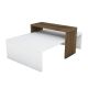 Sohvapöytä GLOW 32x80 cm valkoinen/ruskea