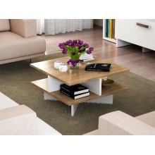 Sohvapöytä HAMTON 31,2x60 cm ruskea/valkoinen