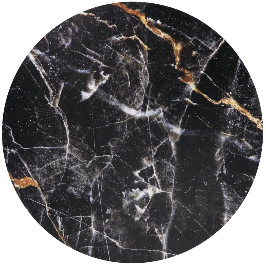 Sohvapöytä HARISSA 41x42 cm musta/musta marmorikuvio