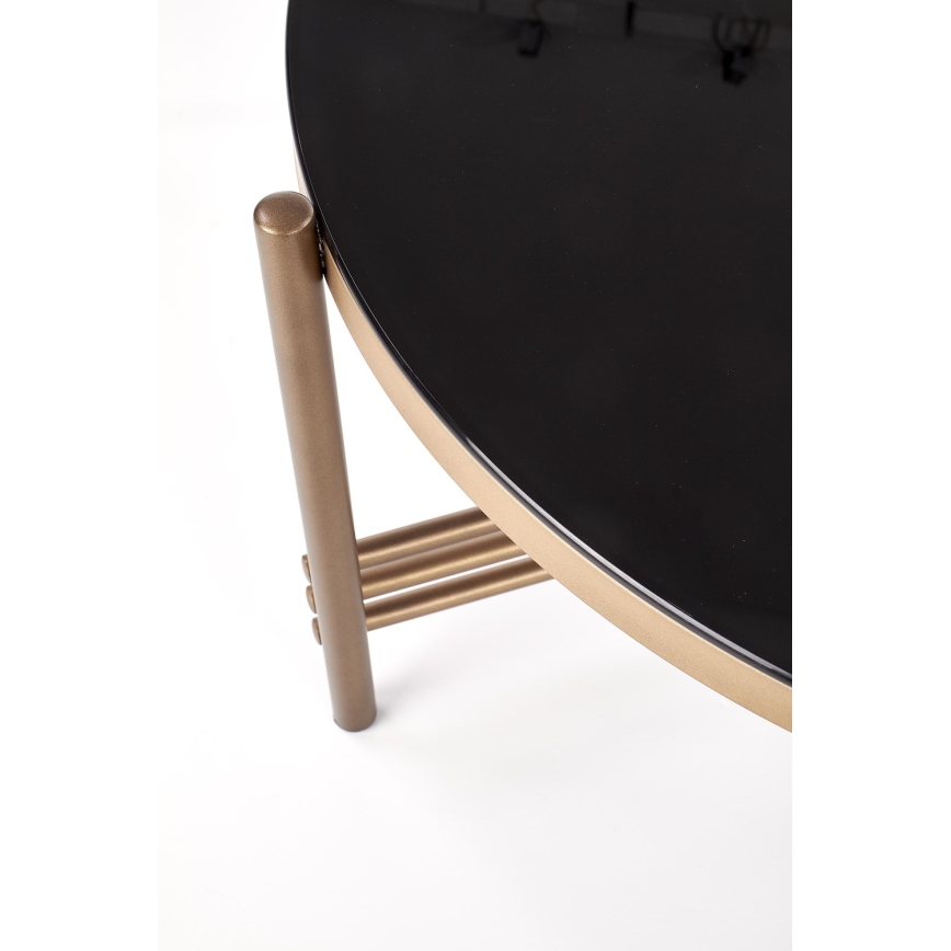 Sohvapöytä ISMENA 41x80 cm kulta/musta