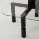 Sohvapöytä KEI 40x80 cm ruskea/läpinäkyvä