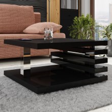 Sohvapöytä KYOTO 31x60 cm lesklá musta