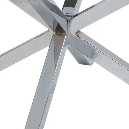 Sohvapöytä LUCA 82 cm, läpinäkyvä/hopea