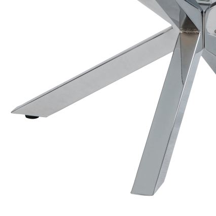 Sohvapöytä LUCA 82 cm, läpinäkyvä/hopea