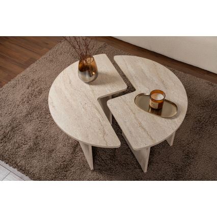 Sohvapöytä LUVIA, beige marmorikuosi