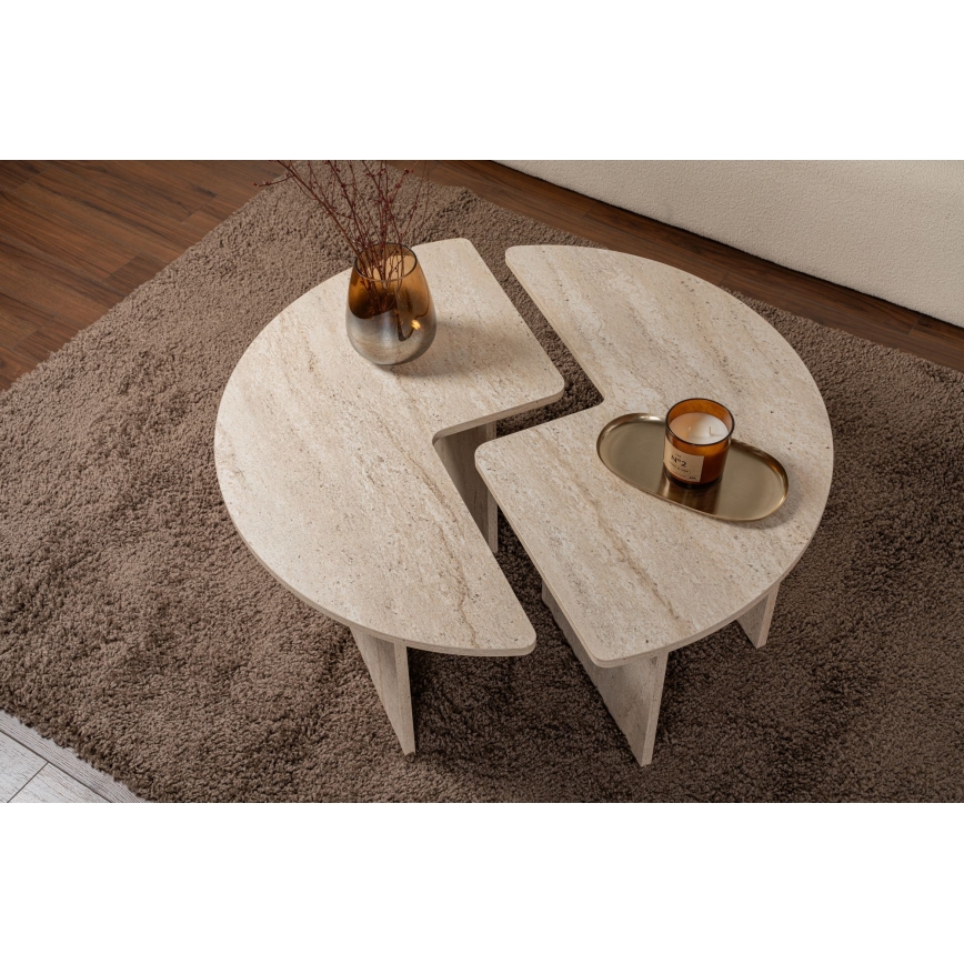Sohvapöytä LUVIA, beige marmorikuosi